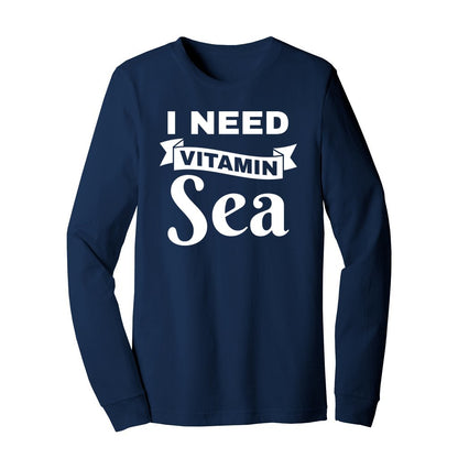 Unisex Jersey Long Sleeve Tshirt (Vitamin Sea T-shirt) - Premium design product from dgins - Just $19.50! Shop now at dgins