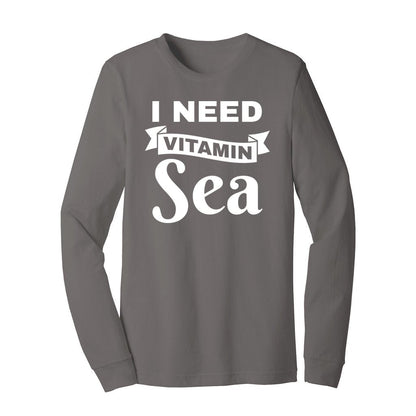 Unisex Jersey Long Sleeve Tshirt (Vitamin Sea T-shirt) - Premium design product from dgins - Just $19.50! Shop now at dgins