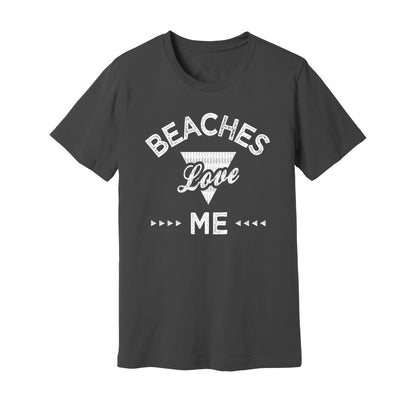 Men's Jersey TShirt (Beaches Love Me T-shirt) - Premium design Tshirt from AA Des Gins - Just $17! Shop now at AA Des Gins